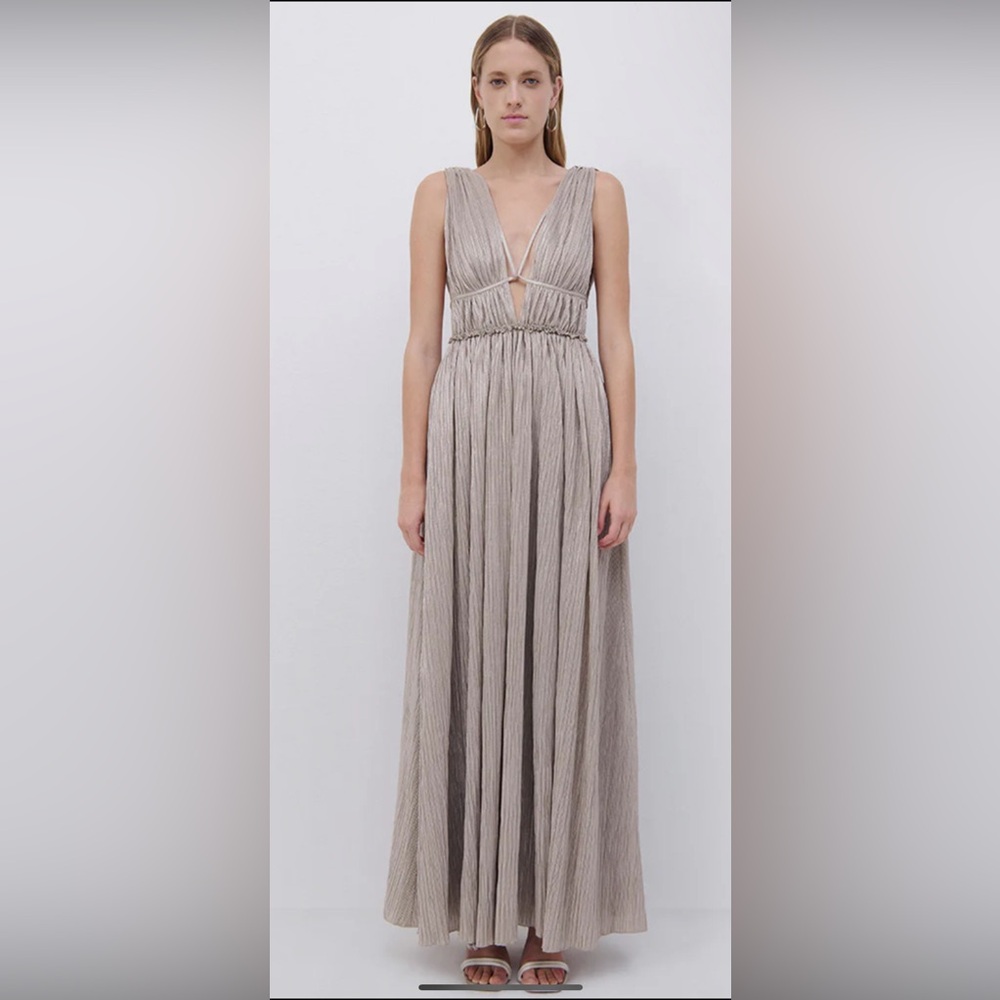 Jonathan Simkhai Stunning Silver Gown - Size Xs